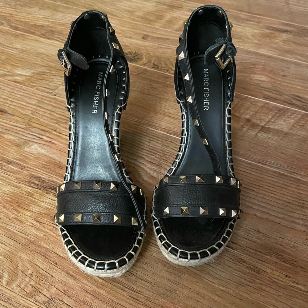 Marc Fisher Studded Wedge Sandals